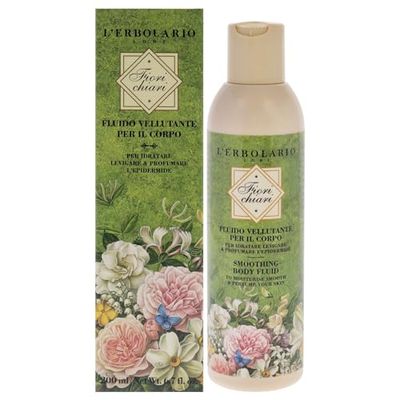 LErbolario Fiorichiari Smoothing Body Fluid, 200 ml - Body Lotion - With Extracts of White Lily - Floral Fruity Scent - Moisturizing - Cruelty-Free