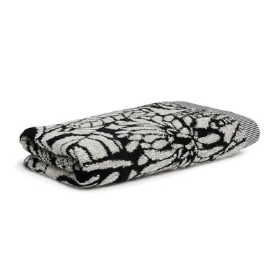 Möve Brooklyn Botanic Bath Towel 80 x 150 cm 85% Cotton / 10% Viscose / 5% Linen Natural/Black