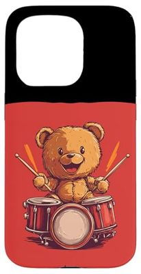 Epic Drum Solo with this Rocking Teddy Bear Case for iPhone 15 Pro