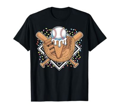 Ghiaccio da baseball divertente con spruzzini sportivi Maglietta