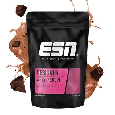 ESN Designer Whey Protein Powder, Chocolate, 1000 g, 2.2 lbs, 33 Servings