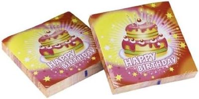 Riethmüller – 551701 – dekoration partytillbehör – 20 servetter Grattis på födelsedagen