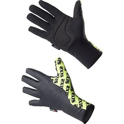 SIX2 Black Carbon/Yellow Fluo-XXL, Guanto Invernale Unisex Adulto