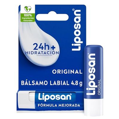 Liposan Original (1 x 4,8 g), bálsamo labial de cuidado intensivo, cacao de labios de textura ligera, bálsamo hidratante para unos labios suaves y tersos