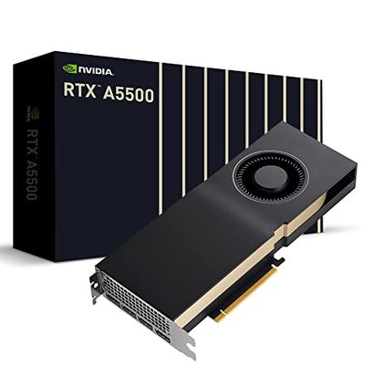 PNY NVIDIA RTX A5500 Scheda Grafica Professionale 24GB GDDR6 PCI Express 4.0x16, Dual Slot, 4X DisplayPort, 8K Support, Ventola Ultra Attiva, 13659239000