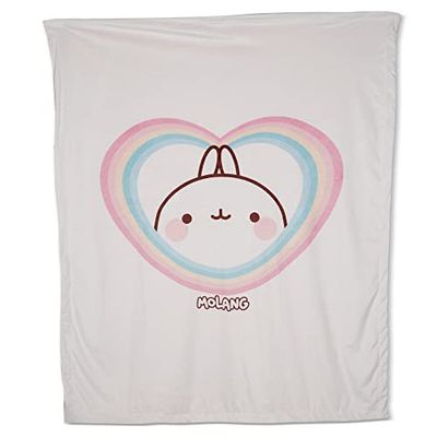 NICI Molang Knuffeldeken ca. 140 x 175 cm I Knuffeldeken voor Baby's en Kinderen I Pluizige Pluche Deken I Warme Deken voor Meisjes en Jongens – 48229