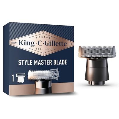King C. Gillette Style Master Razor Blades Men, One 4-Directional Metal Razor Blade Refill, Compatible with Style Master Cordless Stubble Trimmer