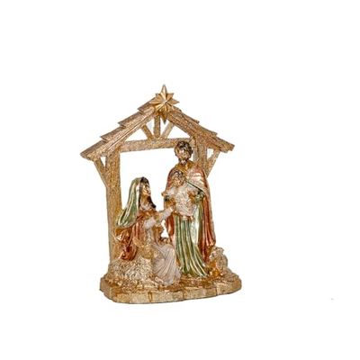 Romimex Crèche de Noël Multicolore en résine 22 x 28 x 11 cm