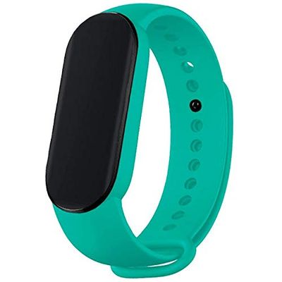 COOL armband voor Xiaomi Mi Band 5 / 6 / 7 / Amazfit Band 5 effen mint, Eén maat, Siliconen, 0