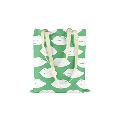 Bonamaison Printed Tote Bag, Reusable Grocery Bag, Shopping Bag, Machine Washable, Foldable, Canvas Cloth Bag with Handles, Size: 34x40 Cm