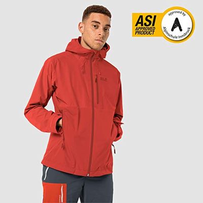 Jack Wolfskin Eagle Peak Veste Homme, Lava Red, FR : M (Taille Fabricant : M)