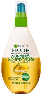 Garnier Fructis Duo effetto di cura Oil Repair trattamento dei capelli, Spray Senza Risciacquo ( per capelli secchi, danneggiati) 1er Pack – 150 ML