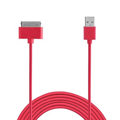 Aiino 30 Pin Apple TPE laddningskabel datakabel + synkronisering 1,5 m – röd