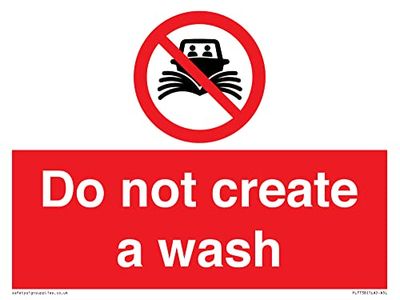 No crear un letrero de lavado - 200x150mm - A5L