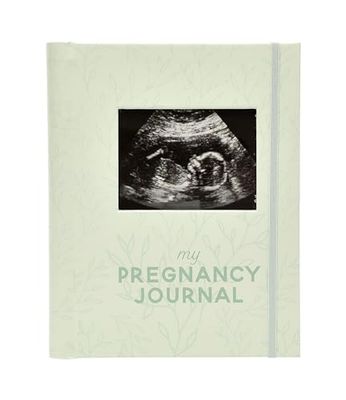 Pearhead Little Bundle of Joy Journal de Grossesse, Livre de Souvenirs de Grossesse avec Photo échographique, Suivi des étapes du Premier au troisième Trimestre, Feuille Verte Sauge