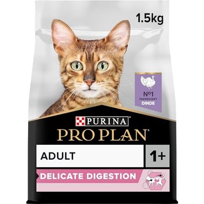 PURINA PRO PLAN DELICATE OptiDigest - Cibo secco per gatti, 1 confezione (1 x 1,5 kg)