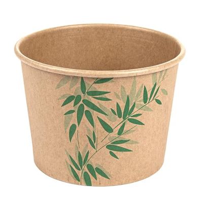 García de Pou 219.75 Tarrinas Feel Green 500 ml, diameter 11 x 8.2 cm, 500 stuks, bruin
