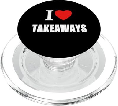 I Love Takeaway per uomini, donne e studenti PopSockets PopGrip per MagSafe