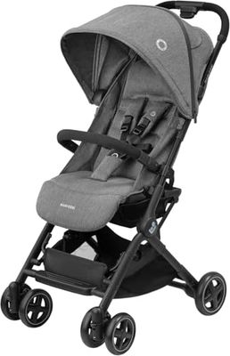 Maxi-Cosi Lara2 Kinderwagen, 0-4 jaar, 0-22 kg, Baby Wandelwagen, Lichte & Compacte Kinderwagen, 3 Ligstanden, Vlakke Ligstand, Automatisch Inklapbaar, Schouderriem, Select Grey