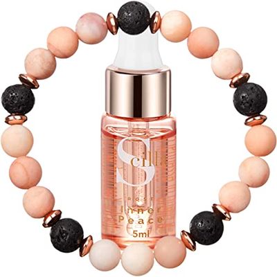 Anti-Anxiety Bracelet For Women Rose Quartz Crystal Bracelet, Lava Rock and Good Sleep Essential Oil - Genuine Rose Quartz Beaded Bracelet Relaxation Aromatherapy Stress Relief Calming Gifts for Her