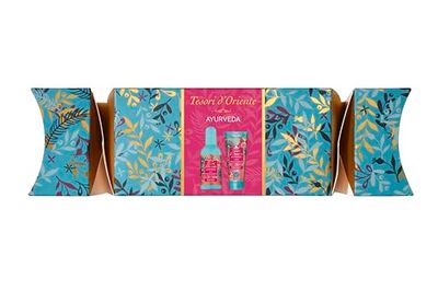 Tesori d'Oriente presentset "Ayurveda", set med 100 ml Eau de Toilette och 75 ml krämdusch, kroppsvård med amlafrukt och patchouli, wellness-ritual för kropp och sinnen