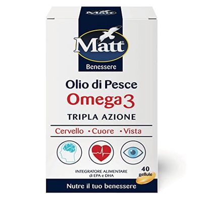 Matt&Diet - Olio di Pesce - Integratore di Omega 3 per la Funzione Cardiaca - 29 gr