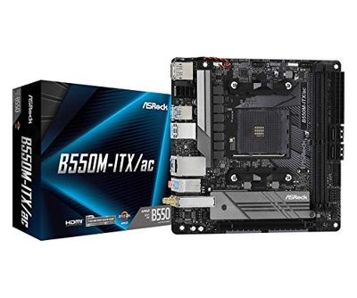 ASRock B550M-ITX/AC Ondersteunt 3e generatie AMD AM4 Ryzen™ / Future AMD Ryzen™ Processors moederbord, 700 W