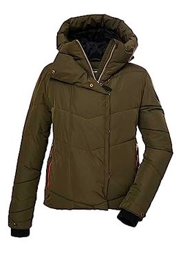 killtec Donne Giacca da sci/giacca trapuntata con paraneve KSW 59 WMN SKI QLTD JCKT, olive, 38, 39725-000