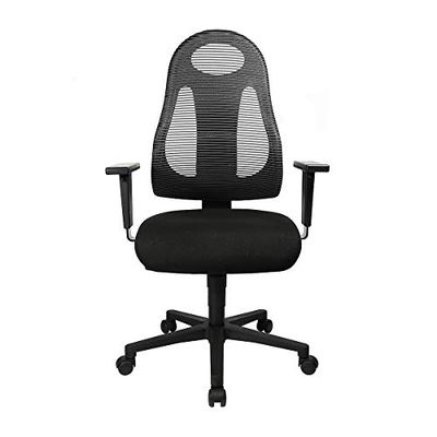 Topstar Free Art Bureaudraaistoel, Stof, Zwart Antraciet, 61 X 65 X 127 cm