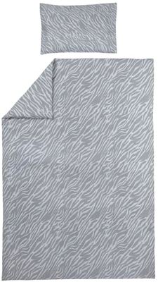 Meyco Home dbo+sloop 140x200/220 Zebra grijs