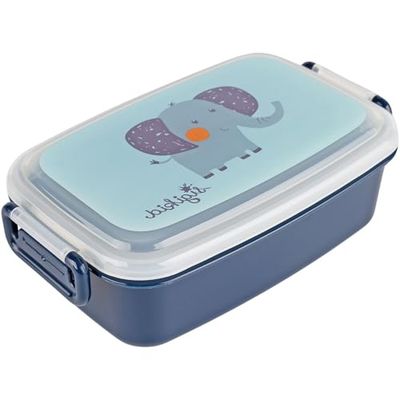 sigikid 25367 brödlåda elefant lunchlåda med skiljevägg, BPA-fri, säker, lätt, rekommenderas för barn från 1 år