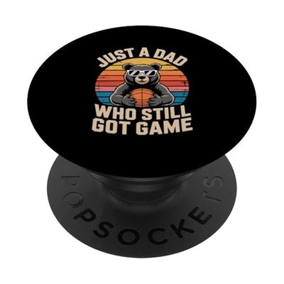 Just A Dad Who Still Got Game Día del Padre PopSockets PopGrip Adhesivo