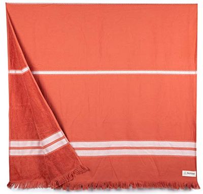 Bersuse 100% Cotone - Cascais Asciugamano Turco - Asciugamano in Spugna Peshtemal -Mattone