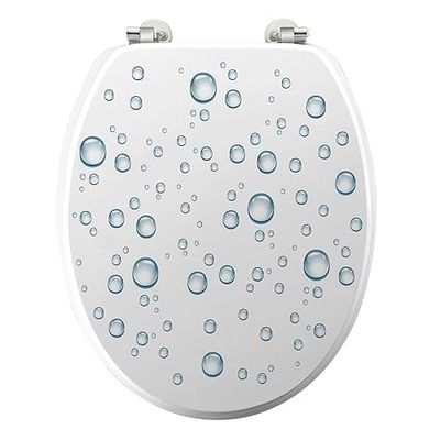 douceur d'intérieur, Abattant de Wc (37 x 46 cm) Bubble, MDF Imprimé