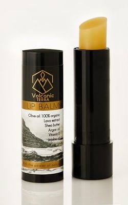 Bálsamo labial con extracto de lava, manteca de karité y cacao