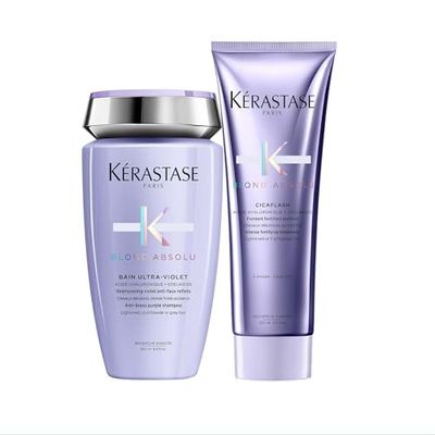 Kérastase | Blond Absolu, Balsamo Riparatore & Anti-Rottura, Per Capelli Danneggiati & Decolorati & Blond Absolu, Shampoo Neutralizzante Anti-Riflessi, Per Capelli Tinti & Decolorati