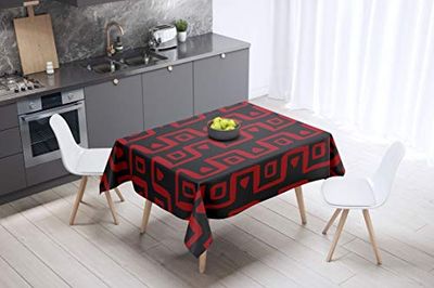 Bonamaison köksdekoration, bordsduk, lila, svart, 140 x 140 cm – designad och tillverkad i Turkiet