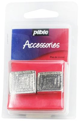 Ear-Pebeo Quadrato Orecchini 20x20mm Metallo - Bigiotteria