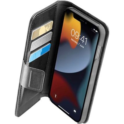 cellularline - Book Agenda - iPhone 13 Pro Max - Eleganza e funzionalità in un’unica soluzione - con tecnologia antibatterica Microban integrata