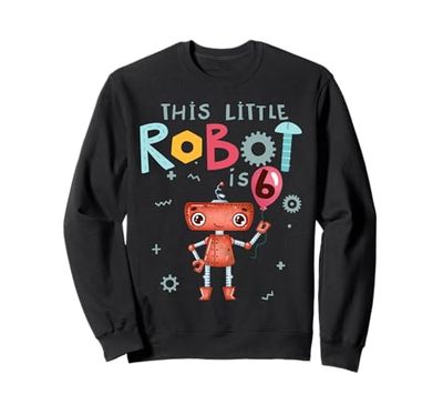 Este pequeño robot tiene 6 años, cumpleañero, cumpleañero Sudadera