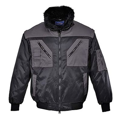 Portwest Two Tone Pilot Jacket, Size: XL, Colour: Black/Grey, PJ20BYRXL