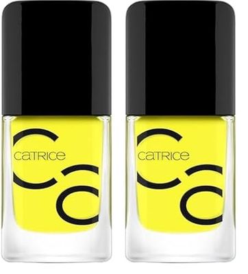 Catrice CATRICE ICONAILS Vernis à ongles gel Lacquer n° 171, jaune, durable, brillant, sans acétone, végétalien, sans particules de microplastique, sans conservateur, 10,5 ml (Lot de 2)