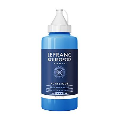 Lefranc & Bourgeois Fine Tinta acrílica, azul (Cobalt Blue), 750 ml