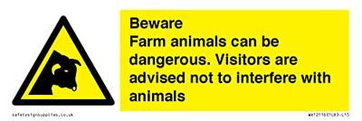 Attenzione Gli animali da fattoria possono essere pericolosi. I visitatori sono invitati a non interferire con gli animali Segno - 1.