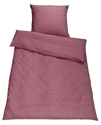 SETEX Chambray sängkläder, 1 påslakan och 1 örngott av 90 procent bomull, 200 x 135 cm, lila, 1820 135200 900 457 (SE0)
