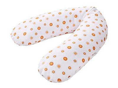 Rotho Babydesign Coussin d'Allaitement Multi, 190 x 35 cm, Dès 0 Mois, Lavable en Machine, Hypoallergénique, Boho Sun, 20453 0010 DN01