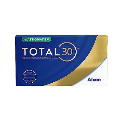TOTAL30 for Astigmatism Lenti a Contatto Mensili, 3 Lenti, BC 8.6 mm, DIA 14.5 mm, CYL 1,25, Asse 20, -00.00 Diopt