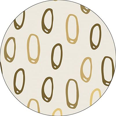 Bonateks, Round Digital Printed Mouse Pad, Non-Slip Base, for Office and Home, Diameter:22cm