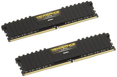 Corsair CMK8GX4M2A2666C16 Vengeance LPX 8 GB (2 x 4 GB) DDR4 2666 MHz C16 XMP 2.0 High Performance Desktop Memory Kit, Black