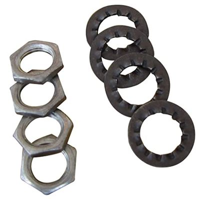 Tibelec 736.830 Noce, spessore 2,5 millimetri Black Steel Pacco di 8